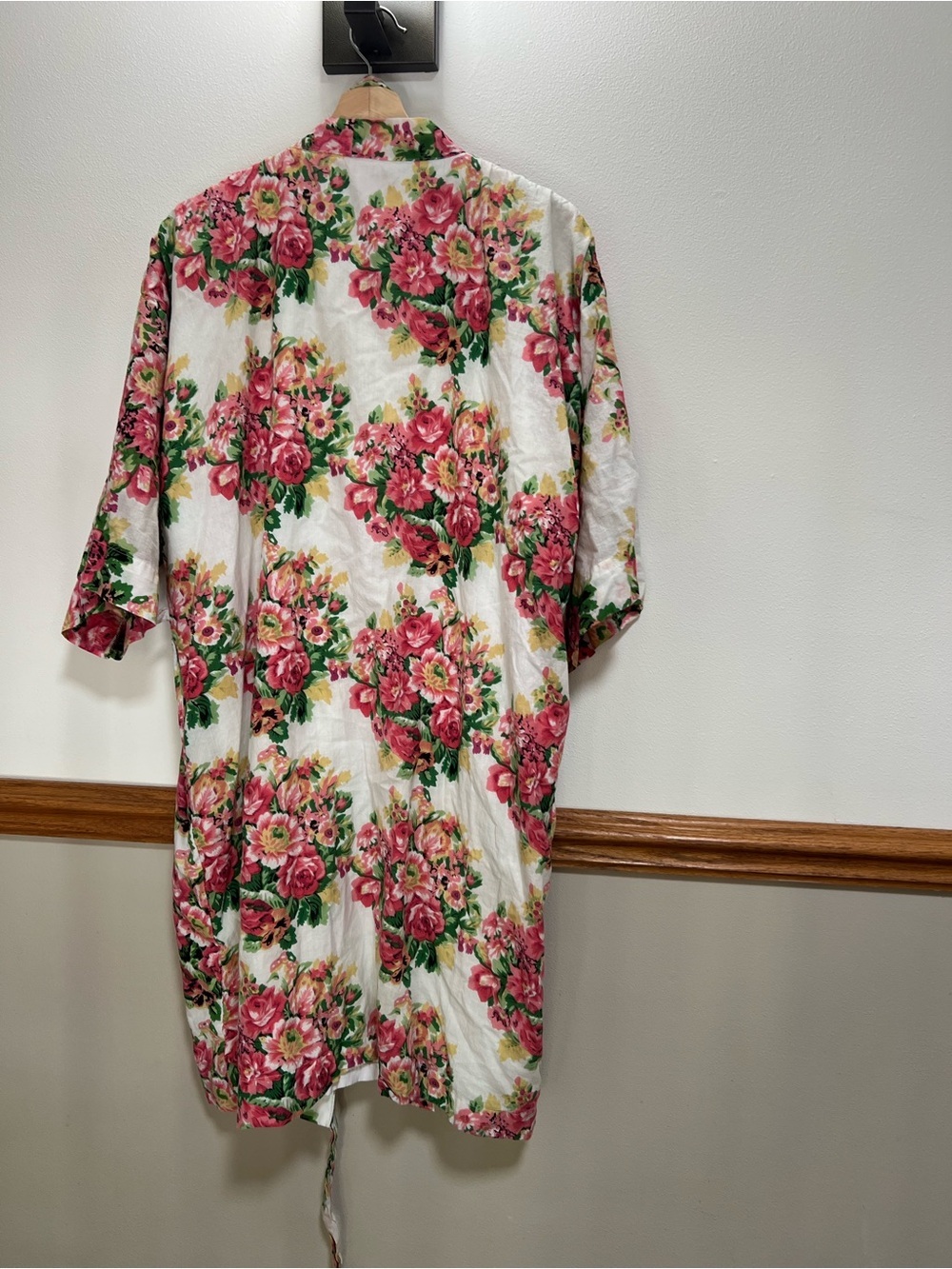 Handmade Floral Cotton Robe size small/medium - Picture 4 of 7